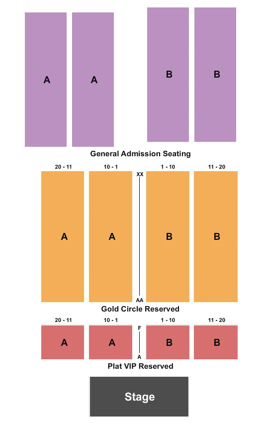 LIBERTY HALL AT THE PARK EXPO CONFERENCE CENTER ENDSTAGE Seating Map Seating Chart