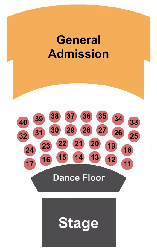 LIBERTY HALL KS ENDSTAGE TABLES DANCEFLOOR 2 Seating Map Seating Chart
