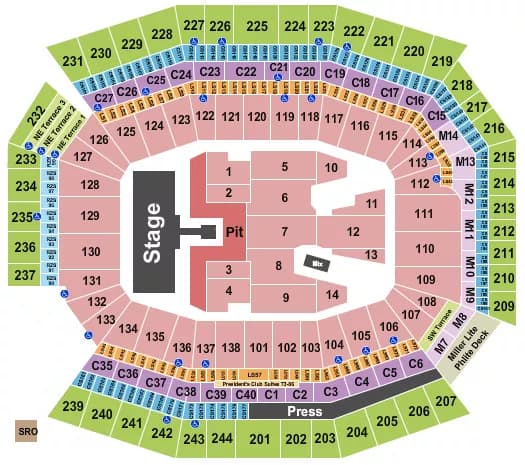AC DC Seating Map Seating Chart