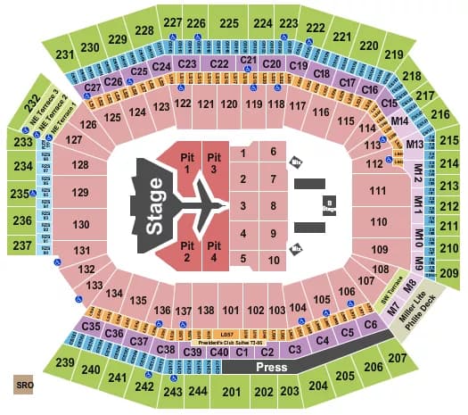 MORGAN WALLEN Seating Map Seating Chart