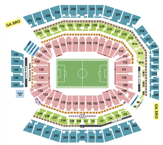 SOCCER RW Seating Map Seating Chart
