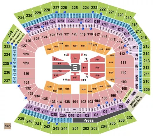 WWE Seating Map Seating Chart