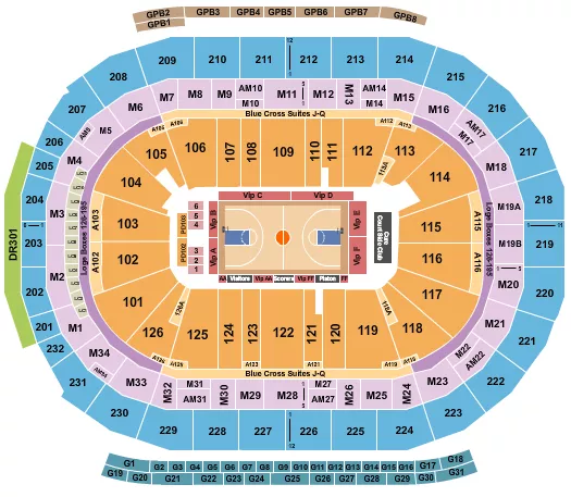 BASKETBALL PISTONS Seating Map Seating Chart