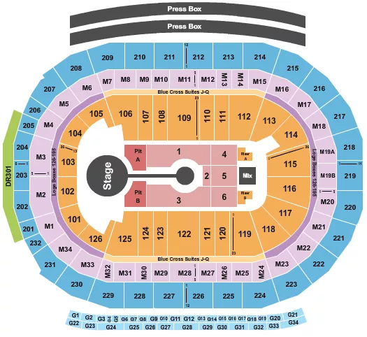 BRANDON LAKE Seating Map Seating Chart