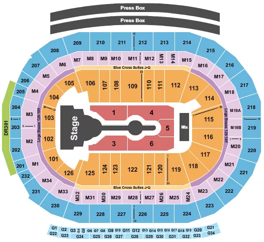 CARDI B Seating Map Seating Chart