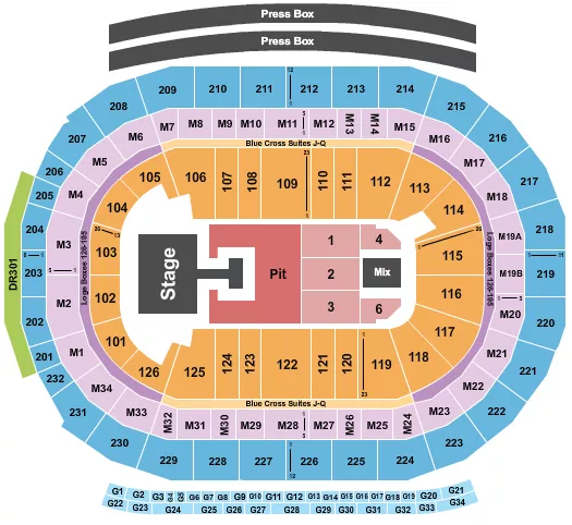 DEMI LOVATO Seating Map Seating Chart