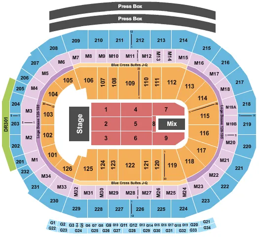 ENDSTAGE 3 Seating Map Seating Chart