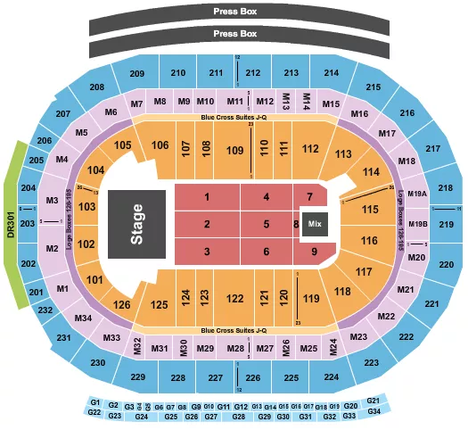 JINGLE BALL Seating Map Seating Chart