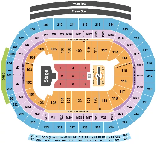JUSTIN TIMBERLAKE Seating Map Seating Chart