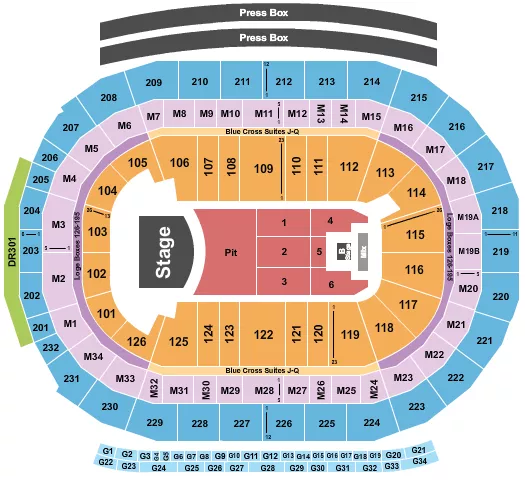 MUMFORD SONS Seating Map Seating Chart