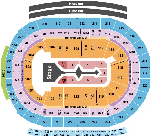 SHAKIRA Seating Map Seating Chart