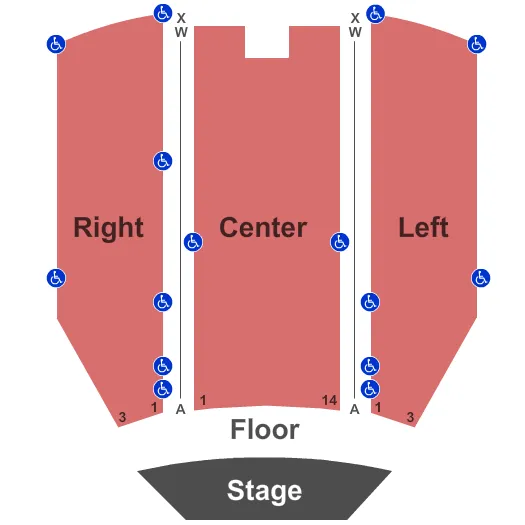 END STAGE Seating Map Seating Chart