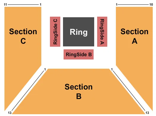 LIVE CASINO HOTEL PHILADELPHIA BOXING Seating Map Seating Chart