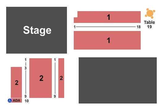 1 2 TABLE 19 Seating Map Seating Chart