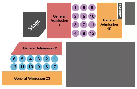 ENDSTAGE GA TABLES Seating Map Seating Chart