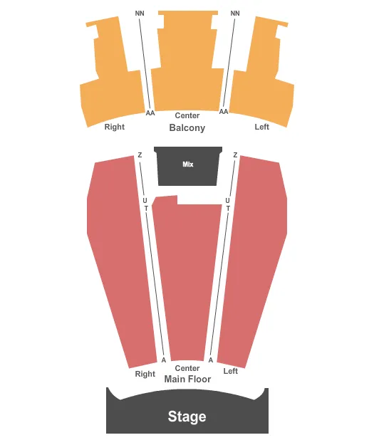 END STAGE Seating Map Seating Chart