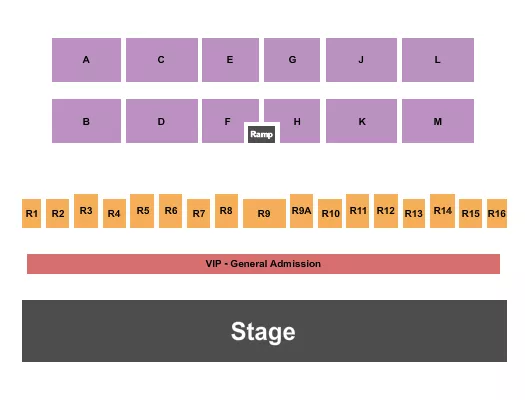 LOGAN COUNTY FAIRGROUNDS CO END STAGE VIP Seating Map Seating Chart