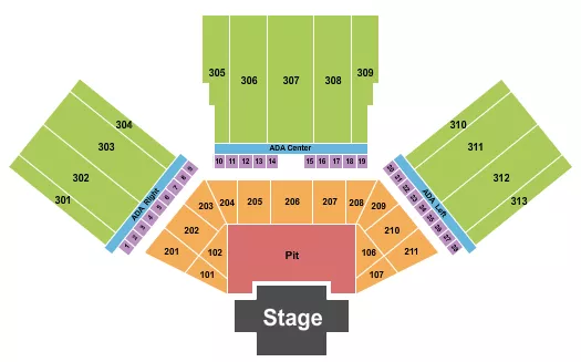 ENDSTAGE PIT 2 Seating Map Seating Chart