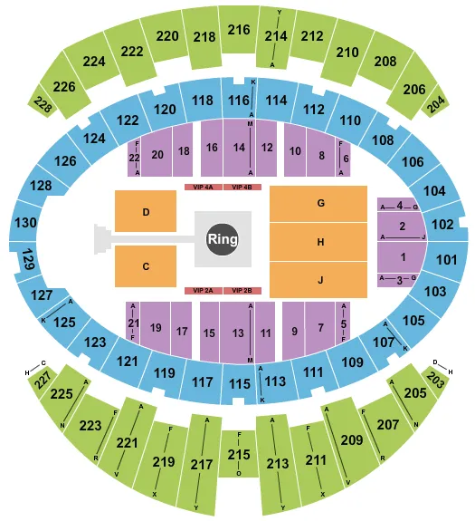 MMA Seating Map Seating Chart