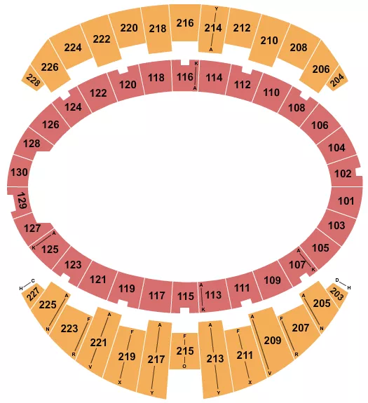 PERFORMANCE AREA Seating Map Seating Chart