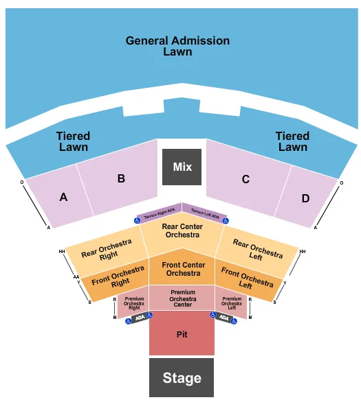 ENDSTAGE SMALL PIT Seating Map Seating Chart