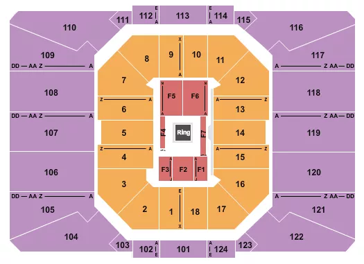 WRESTLING Seating Map Seating Chart