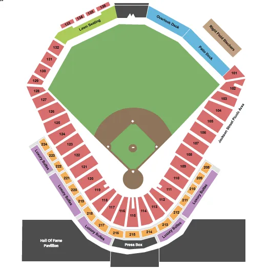 BASEBALL Seating Map Seating Chart
