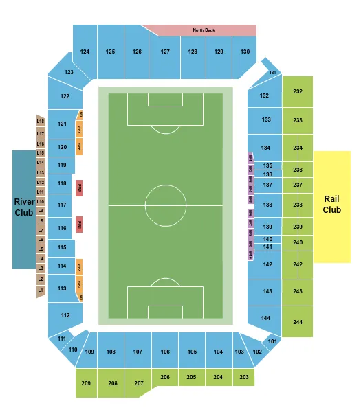 SCOTTSMIRACLE GRO FIELD SOCCER 2 Seating Map Seating Chart