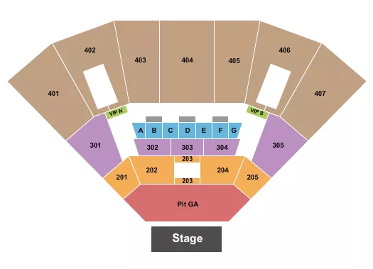 ENDSTAGE GA PIT Seating Map Seating Chart