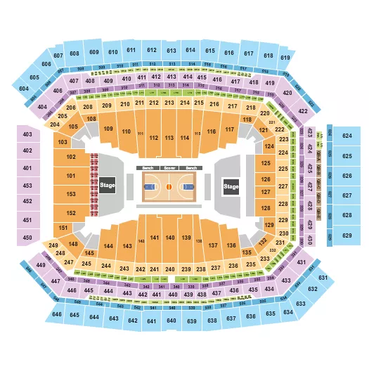 BASKETBALL NCAA TOURNAMENT Seating Map Seating Chart