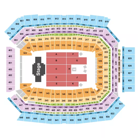 BILLY JOEL Seating Map Seating Chart