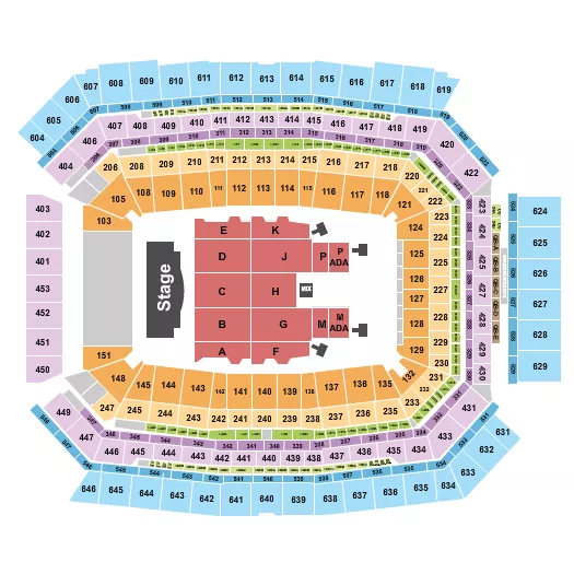 BRUNO MARS Seating Map Seating Chart