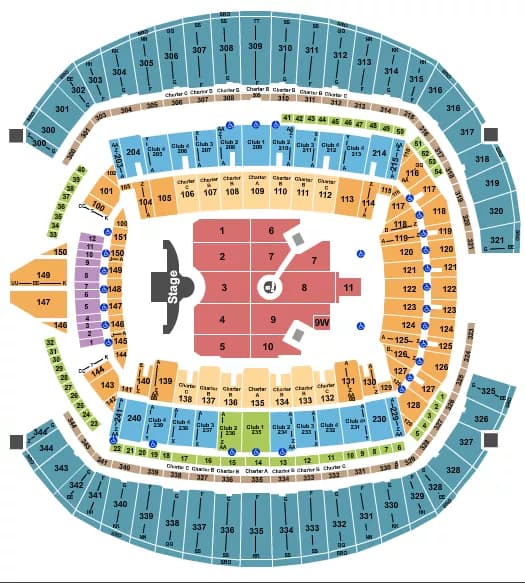 ED SHEERAN Seating Map Seating Chart