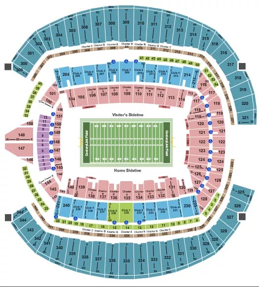 FOOTBALL NO VFS Seating Map Seating Chart