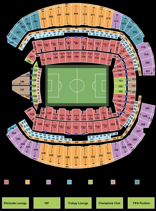 SOCCER WC CATEGORY 2 Seating Map Seating Chart