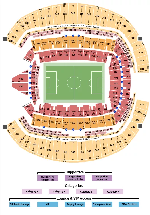 SOCCER WC CATEGORY 3 Seating Map Seating Chart