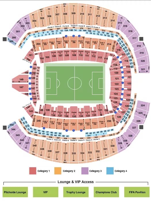 SOCCER WC CATEGORY Seating Map Seating Chart