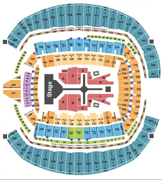 THE WEEKND Seating Map Seating Chart