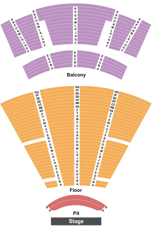 END STAGE Seating Map Seating Chart