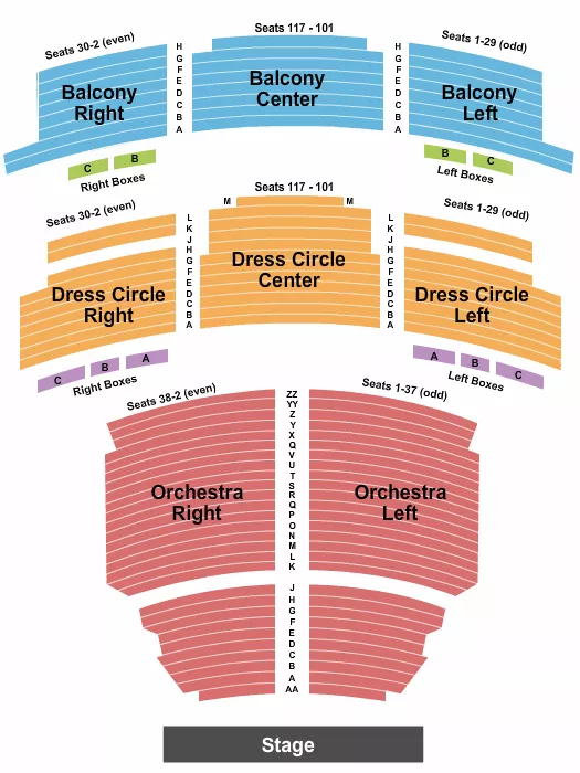 LYRIC THEATRE NEW YORK ENDSTAGE Seating Map Seating Chart