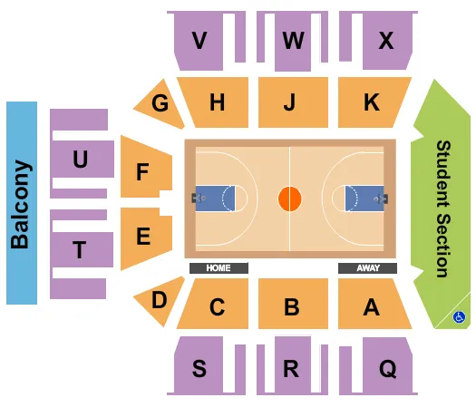 BASKETBALL Seating Map Seating Chart
