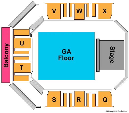 END STAGE GA FLOOR Seating Map Seating Chart