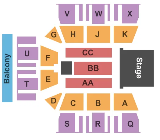 END STAGE Seating Map Seating Chart