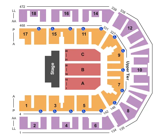 MS BANK ARENA PAW PATROL LIVE Seating Map Seating Chart