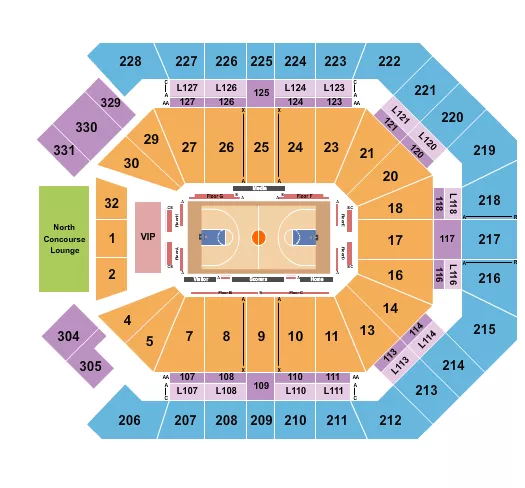 BASKETBALL CROWN Seating Map Seating Chart