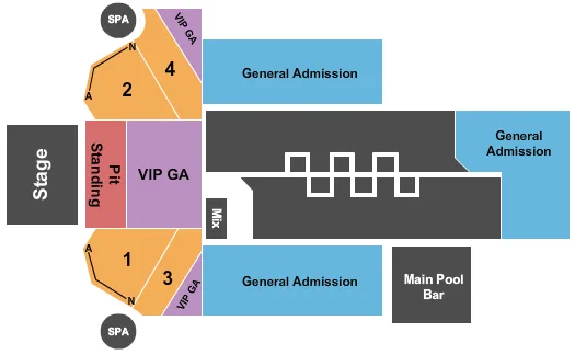 ENDSTAGE Seating Map Seating Chart