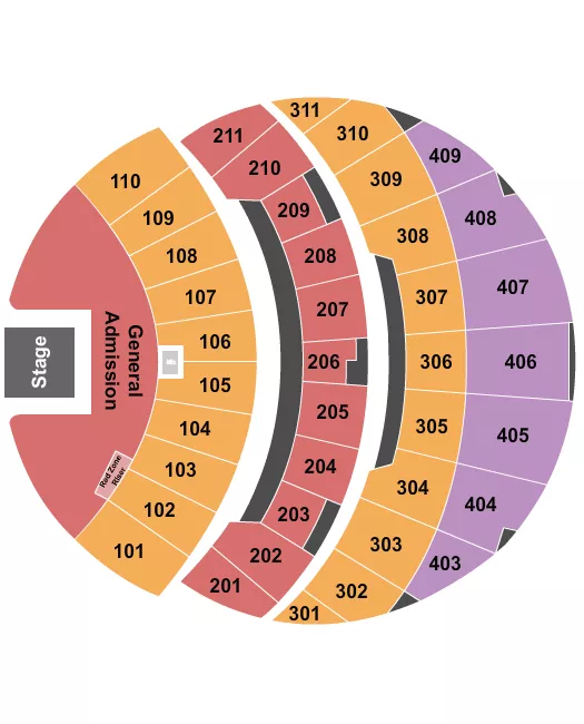 ENDSTAGE GA Seating Map Seating Chart
