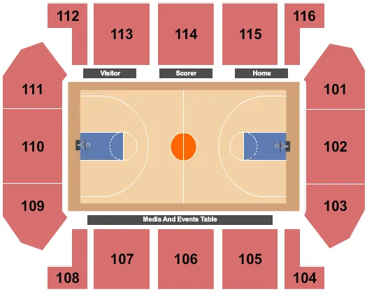 LENDER COURT AT MT BANK ARENA BASKETBALL Seating Map Seating Chart