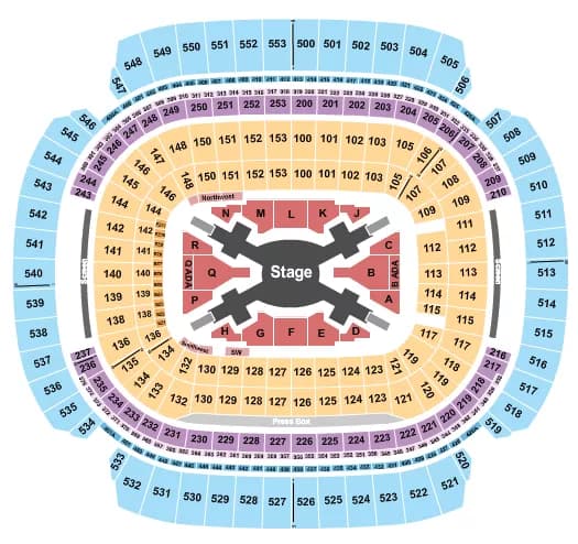 MT BANK STADIUM BTS Seating Map Seating Chart