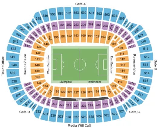 MT BANK STADIUM SOCCER Seating Map Seating Chart